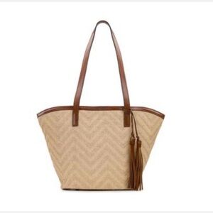 Patricia Nash Marconia Tote - Natural Zig Zag Woven